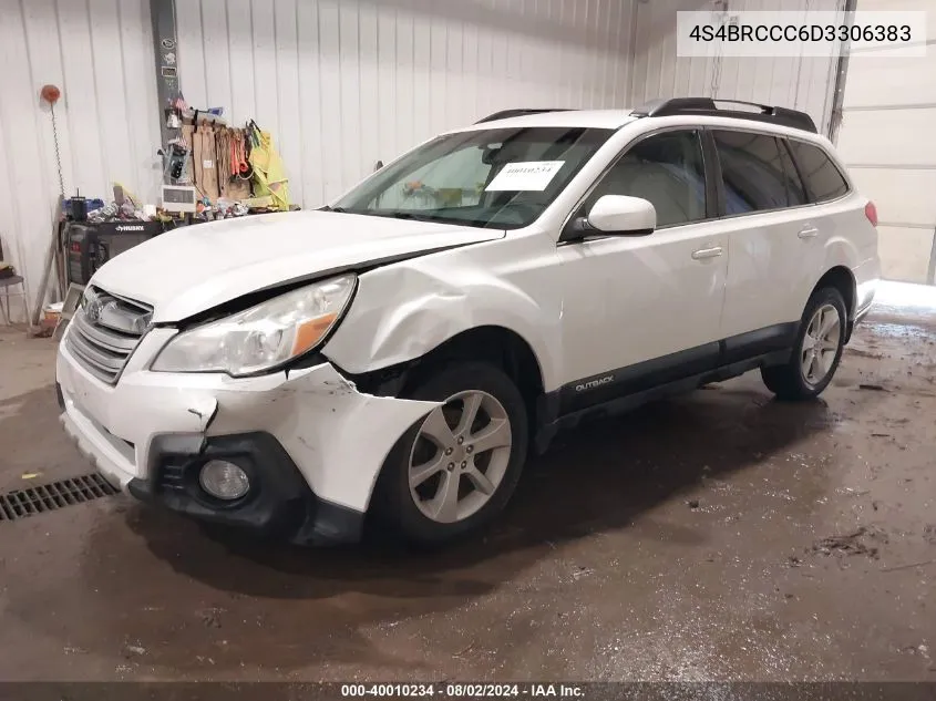 2013 Subaru Outback 2.5I Premium VIN: 4S4BRCCC6D3306383 Lot: 40010234