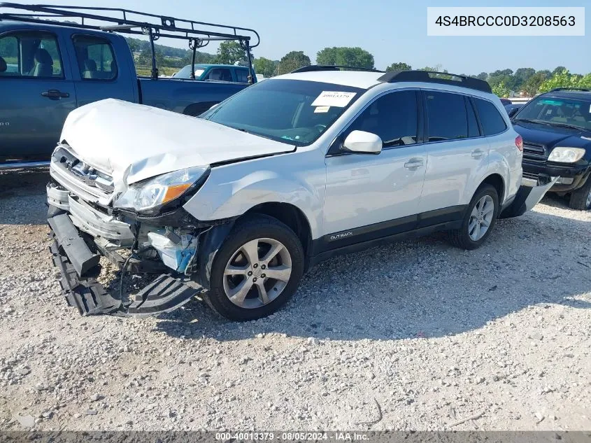 2013 Subaru Outback 2.5I Premium VIN: 4S4BRCCC0D3208563 Lot: 40013379