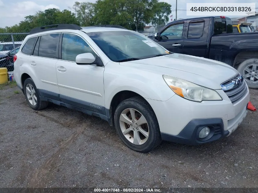 2013 Subaru Outback 2.5I Limited VIN: 4S4BRCKC8D3318326 Lot: 40017048