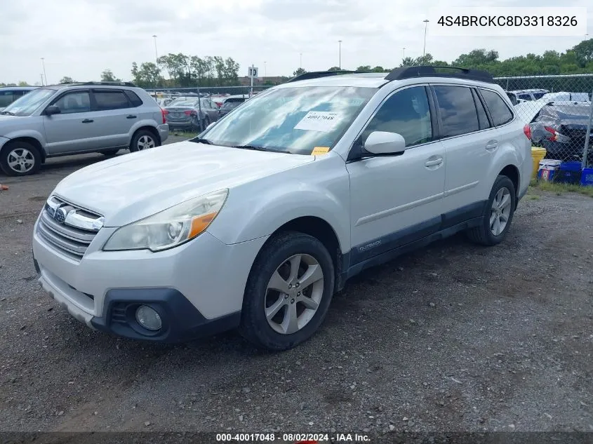 4S4BRCKC8D3318326 2013 Subaru Outback 2.5I Limited