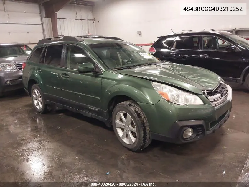 2013 Subaru Outback 2.5I Premium VIN: 4S4BRCCC4D3210252 Lot: 40020420