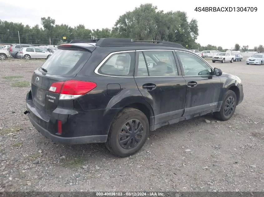 2013 Subaru Outback 2.5I VIN: 4S4BRBACXD1304709 Lot: 40026103