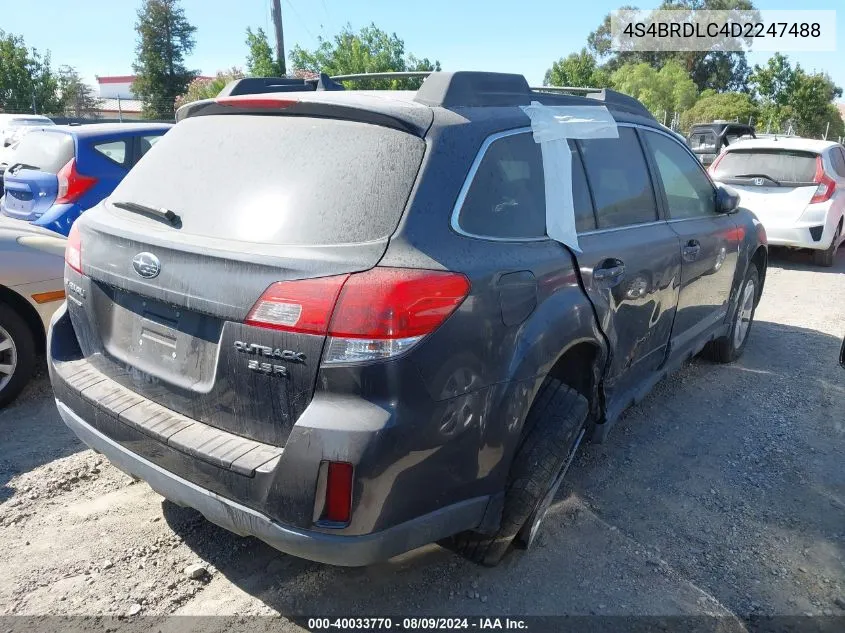 2013 Subaru Outback VIN: 4S4BRDLC4D2247488 Lot: 40033770