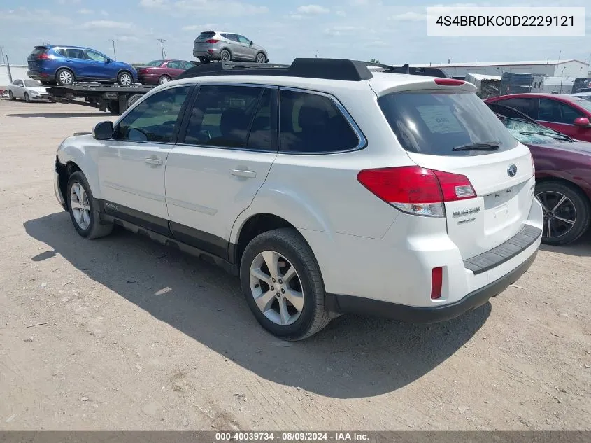 2013 Subaru Outback 3.6R Limited VIN: 4S4BRDKC0D2229121 Lot: 40039734