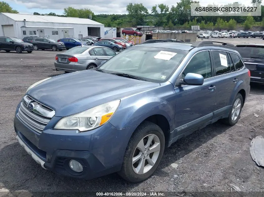 2013 Subaru Outback 2.5I Limited VIN: 4S4BRBKC8D3216227 Lot: 40162006