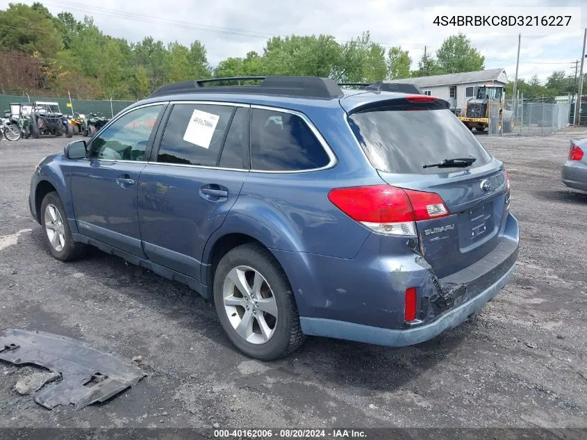 2013 Subaru Outback 2.5I Limited VIN: 4S4BRBKC8D3216227 Lot: 40162006