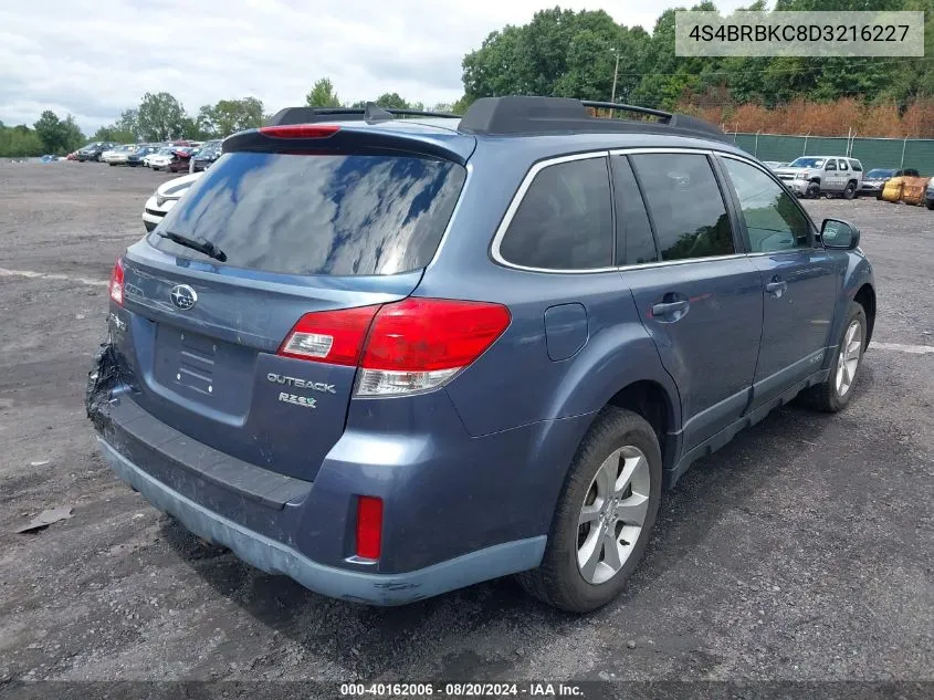 2013 Subaru Outback 2.5I Limited VIN: 4S4BRBKC8D3216227 Lot: 40162006