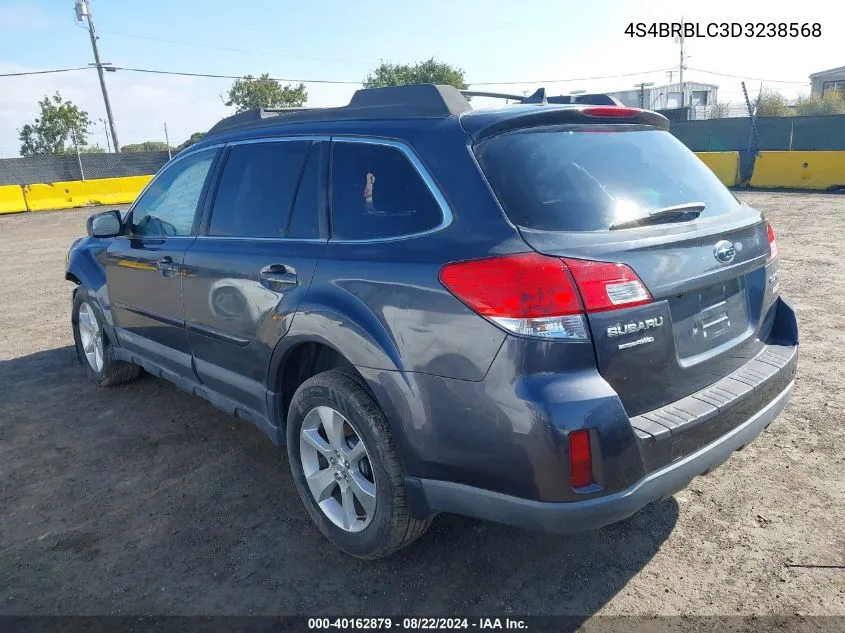 4S4BRBLC3D3238568 2013 Subaru Outback 2.5I Limited