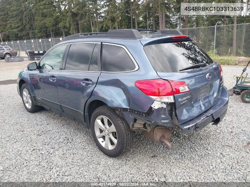 2013 Subaru Outback 2.5I Limited VIN: 4S4BRBKC1D3313639 Lot: 40174929