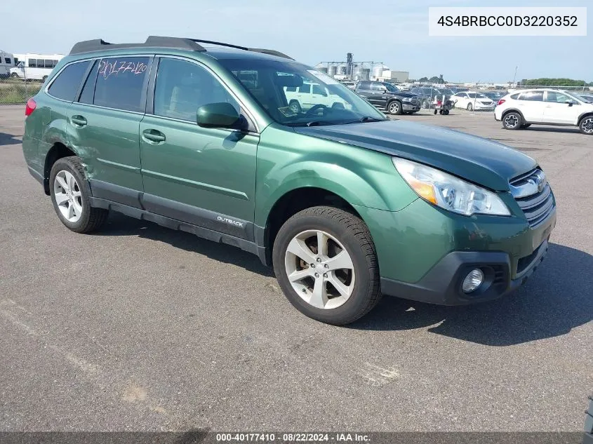 4S4BRBCC0D3220352 2013 Subaru Outback 2.5I Premium