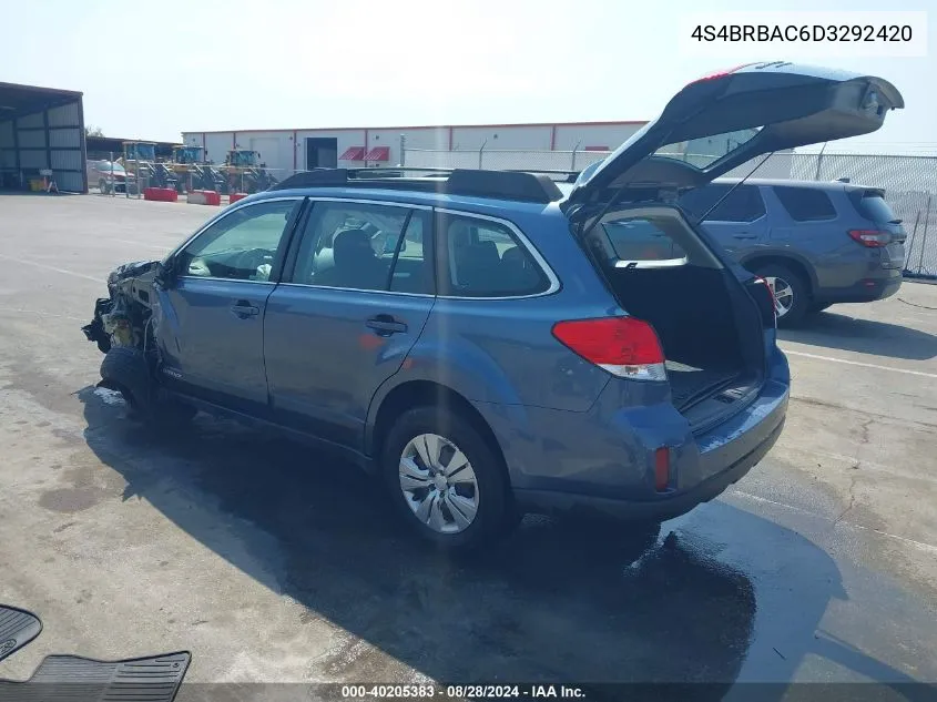 4S4BRBAC6D3292420 2013 Subaru Outback 2.5I