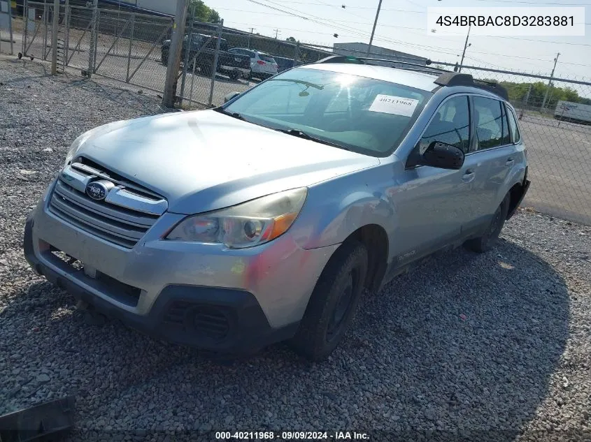 2013 Subaru Outback 2.5I VIN: 4S4BRBAC8D3283881 Lot: 40211968