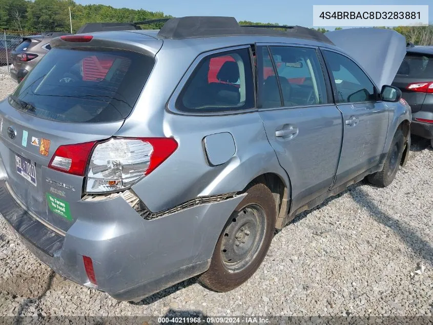 2013 Subaru Outback 2.5I VIN: 4S4BRBAC8D3283881 Lot: 40211968