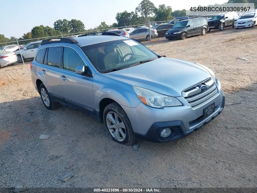 2013 Subaru Outback 2.5I Premium VIN: 4S4BRBCC6D3308967 Lot: 40223596