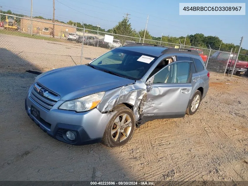 2013 Subaru Outback 2.5I Premium VIN: 4S4BRBCC6D3308967 Lot: 40223596