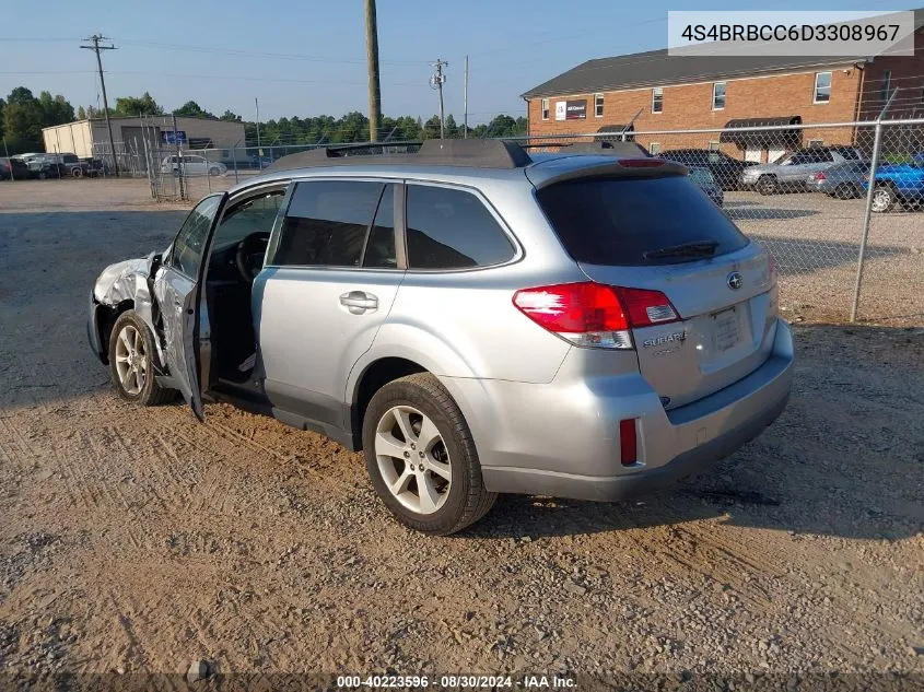 2013 Subaru Outback 2.5I Premium VIN: 4S4BRBCC6D3308967 Lot: 40223596