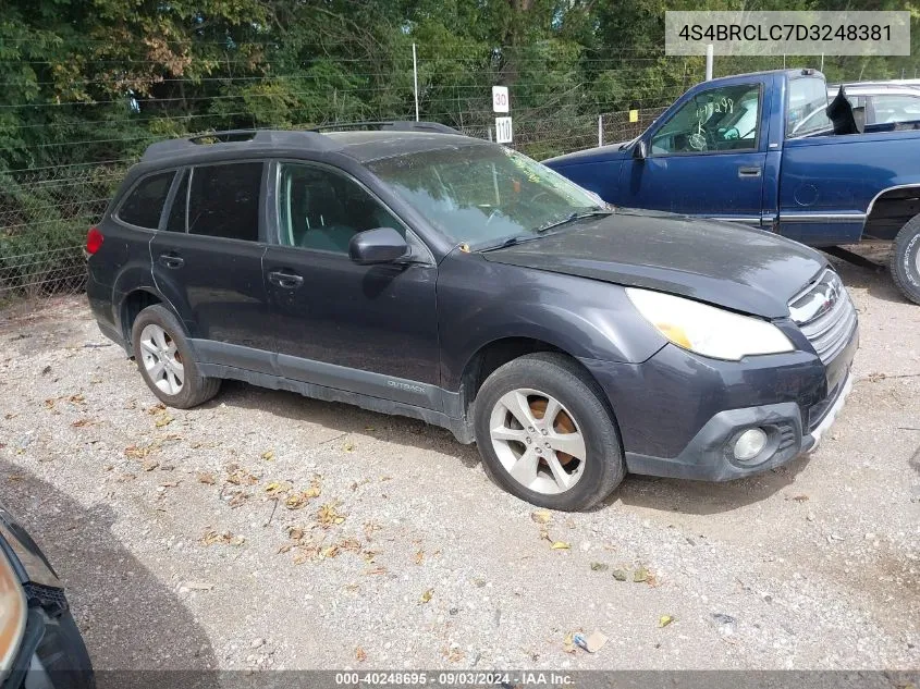 2013 Subaru Outback 2.5I Limited VIN: 4S4BRCLC7D3248381 Lot: 40248695