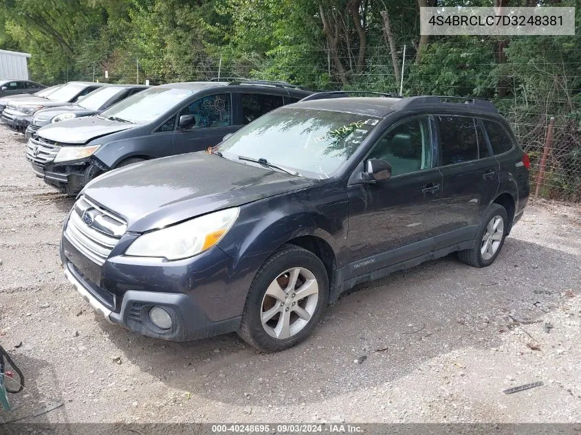 2013 Subaru Outback 2.5I Limited VIN: 4S4BRCLC7D3248381 Lot: 40248695