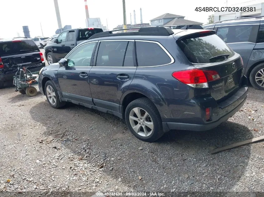 2013 Subaru Outback 2.5I Limited VIN: 4S4BRCLC7D3248381 Lot: 40248695