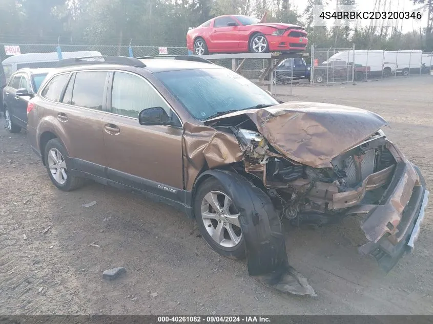 4S4BRBKC2D3200346 2013 Subaru Outback 2.5I Limited