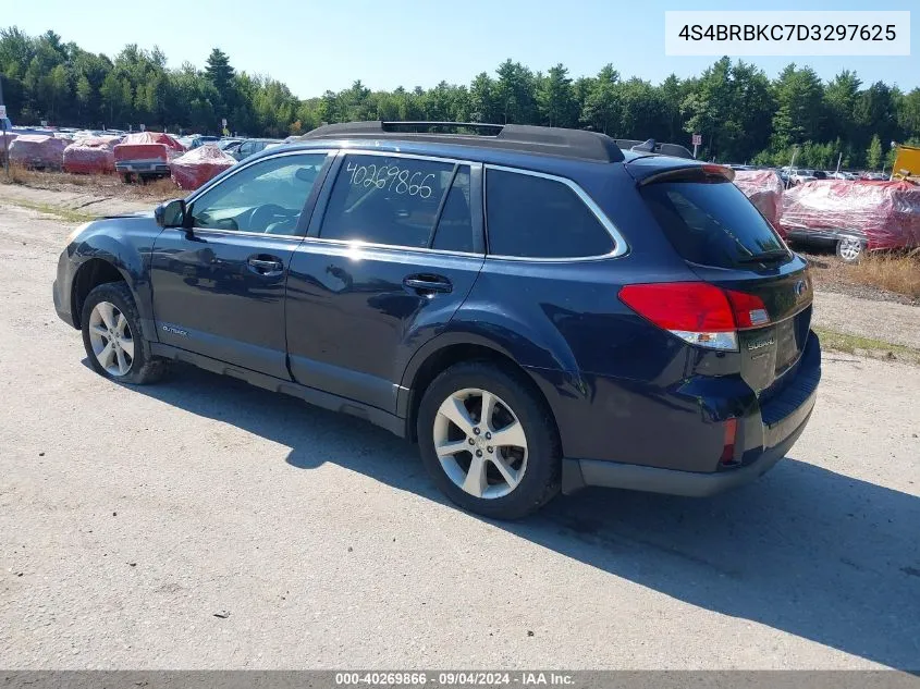 2013 Subaru Outback 2.5I Limited VIN: 4S4BRBKC7D3297625 Lot: 40269866