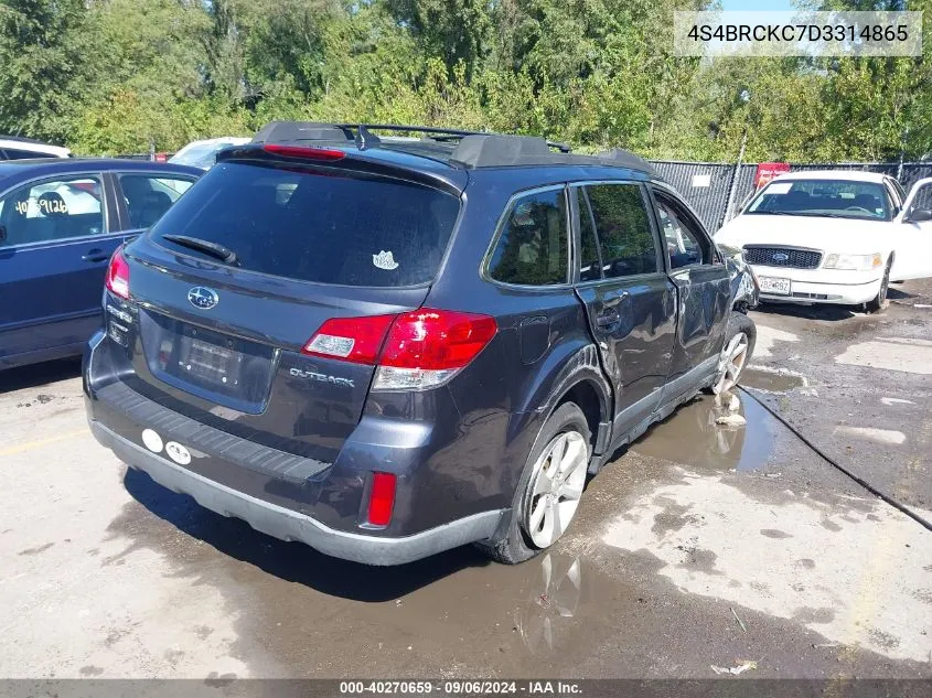 2013 Subaru Outback 2.5I Limited VIN: 4S4BRCKC7D3314865 Lot: 40270659