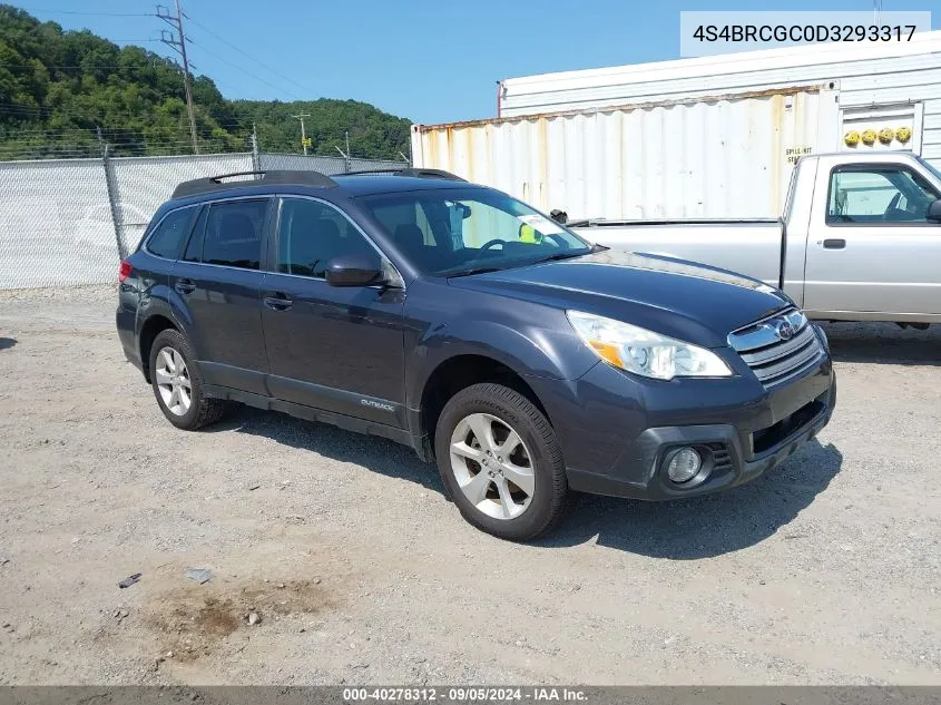 2013 Subaru Outback 2.5I Premium VIN: 4S4BRCGC0D3293317 Lot: 40278312