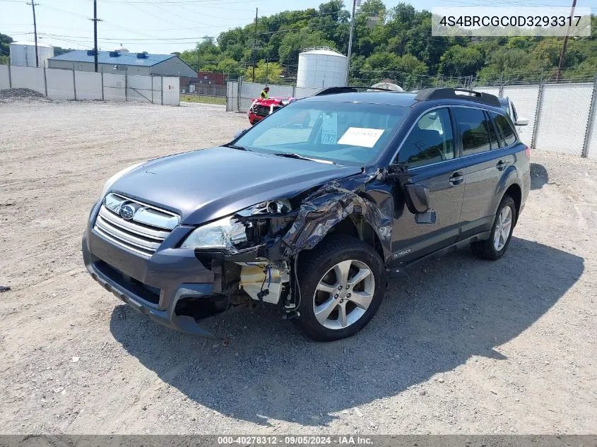 2013 Subaru Outback 2.5I Premium VIN: 4S4BRCGC0D3293317 Lot: 40278312