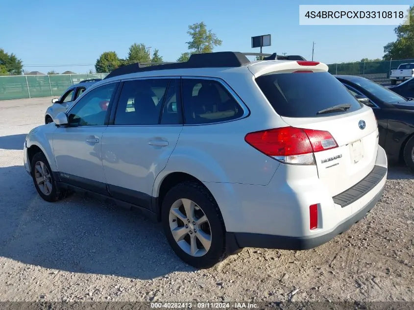 2013 Subaru Outback 2.5I Limited VIN: 4S4BRCPCXD3310818 Lot: 40282413