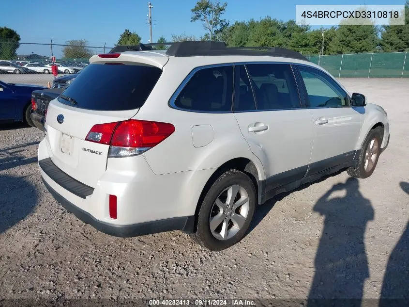 2013 Subaru Outback 2.5I Limited VIN: 4S4BRCPCXD3310818 Lot: 40282413