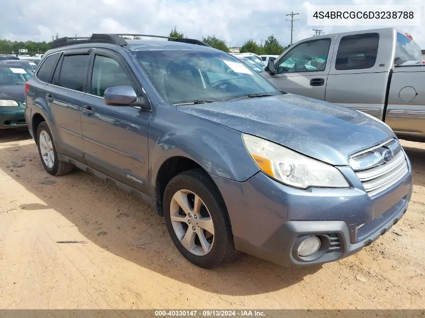 2013 Subaru Outback 2.5I Premium VIN: 4S4BRCGC6D3238788 Lot: 40330147