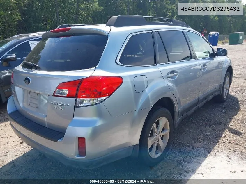 2013 Subaru Outback 2.5I Premium VIN: 4S4BRCCC7D3296432 Lot: 40333409