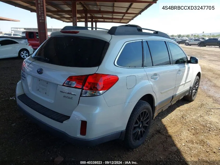 2013 Subaru Outback 2.5I Premium VIN: 4S4BRBCCXD3247705 Lot: 40338023