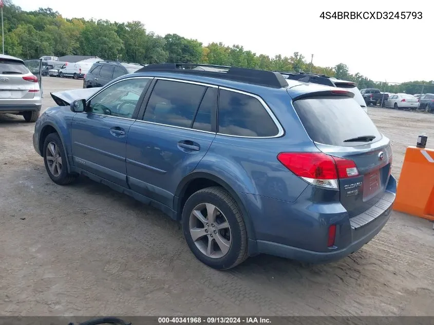 2013 Subaru Outback 2.5I Limited VIN: 4S4BRBKCXD3245793 Lot: 40341968