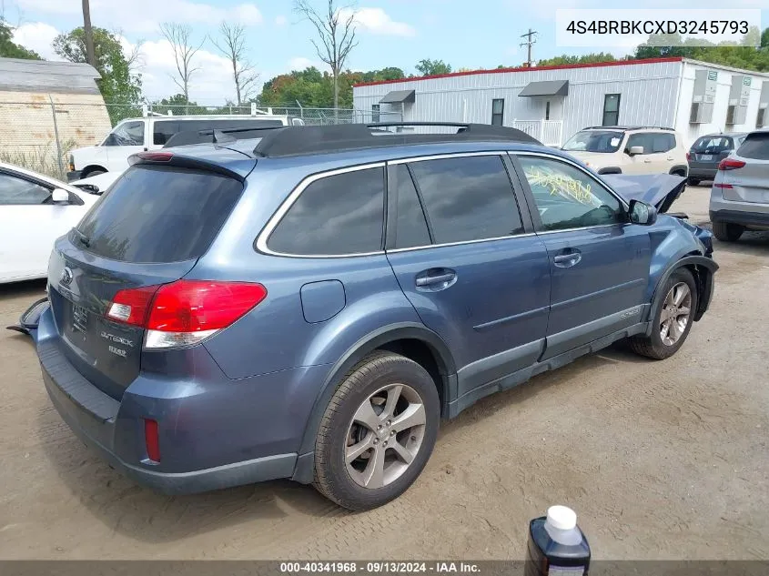 2013 Subaru Outback 2.5I Limited VIN: 4S4BRBKCXD3245793 Lot: 40341968