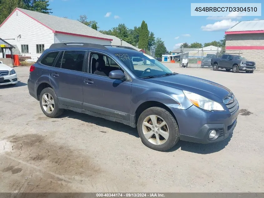 2013 Subaru Outback 2.5I Premium VIN: 4S4BRBCC7D3304510 Lot: 40344174