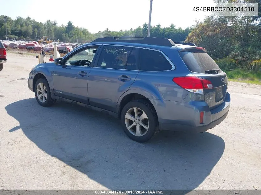 2013 Subaru Outback 2.5I Premium VIN: 4S4BRBCC7D3304510 Lot: 40344174