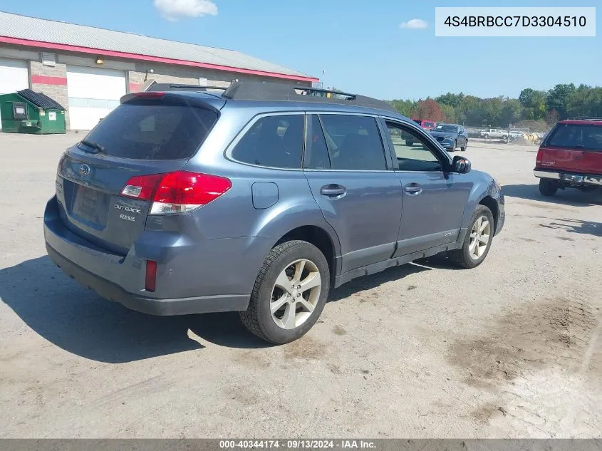 2013 Subaru Outback 2.5I Premium VIN: 4S4BRBCC7D3304510 Lot: 40344174