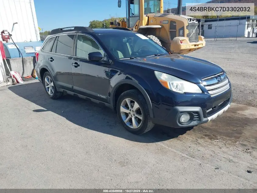 4S4BRBKC7D3302032 2013 Subaru Outback 2.5I Limited