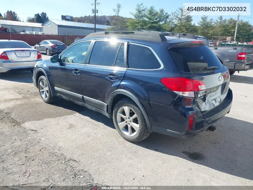 4S4BRBKC7D3302032 2013 Subaru Outback 2.5I Limited