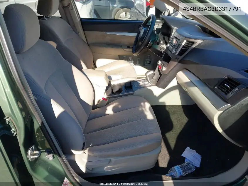 4S4BRBAC3D3317791 2013 Subaru Outback 2.5I