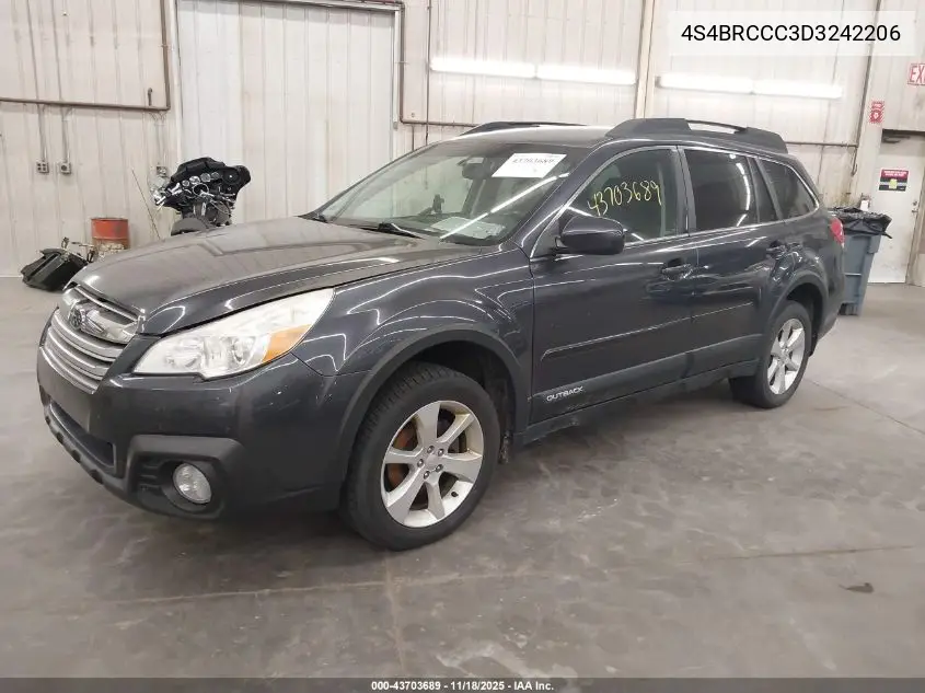4S4BRCCC3D3242206 2013 Subaru Outback 2.5I Premium