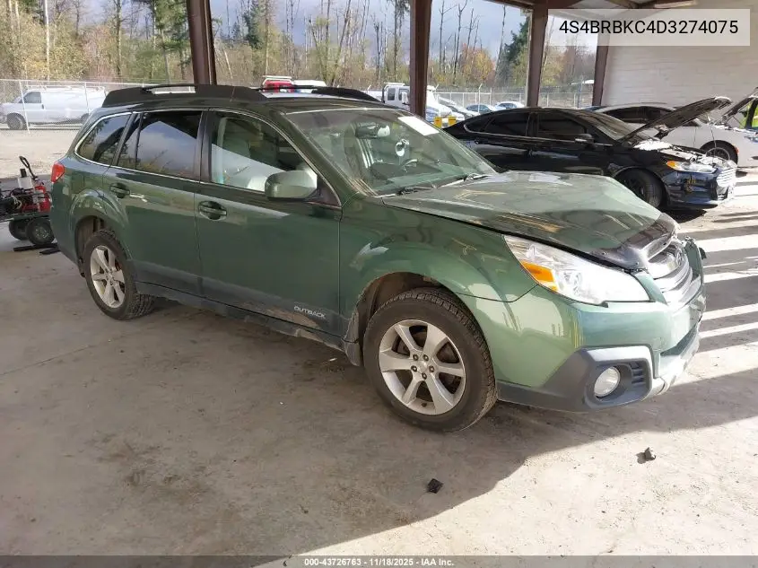 4S4BRBKC4D3274075 2013 Subaru Outback 2.5I Limited