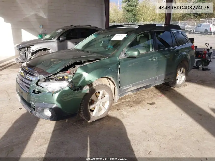 4S4BRBKC4D3274075 2013 Subaru Outback 2.5I Limited