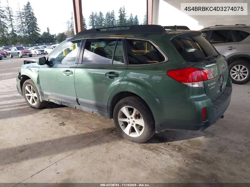 4S4BRBKC4D3274075 2013 Subaru Outback 2.5I Limited