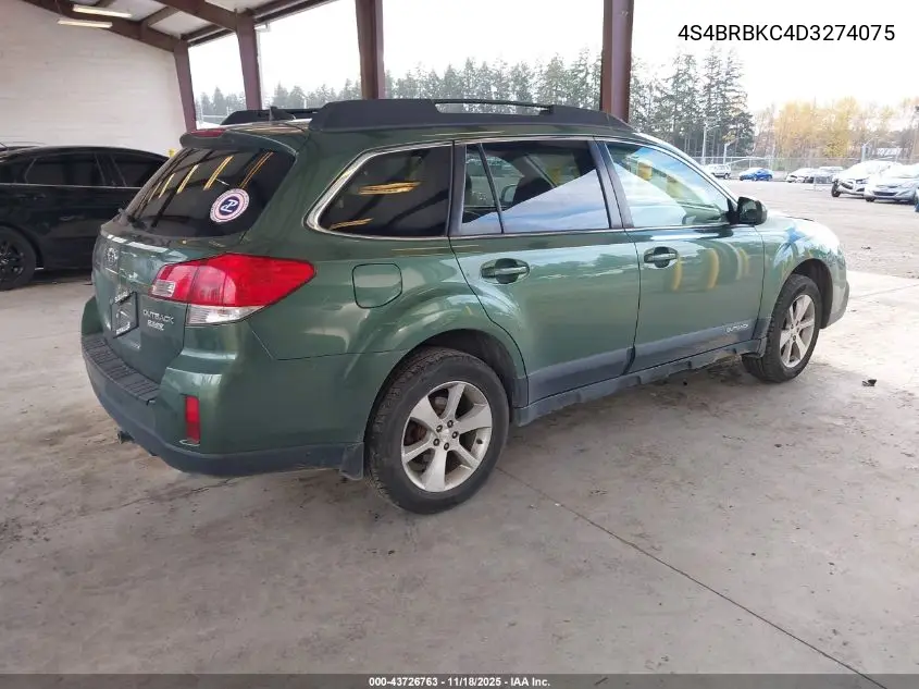 4S4BRBKC4D3274075 2013 Subaru Outback 2.5I Limited