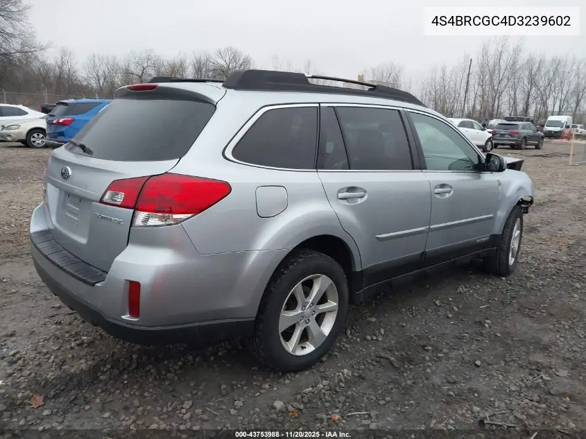 4S4BRCGC4D3239602 2013 Subaru Outback 2.5I Premium