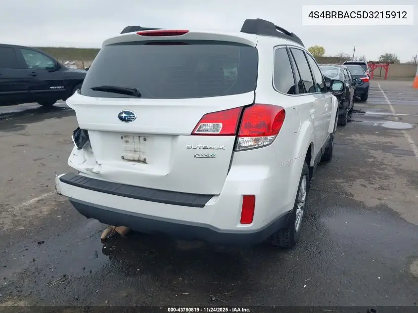 4S4BRBAC5D3215912 2013 Subaru Outback 2.5I