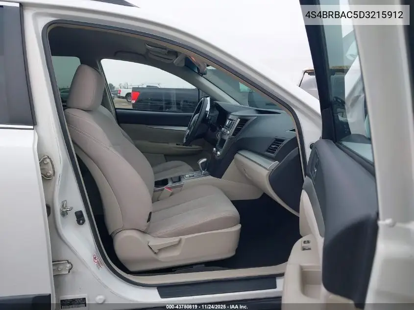 4S4BRBAC5D3215912 2013 Subaru Outback 2.5I
