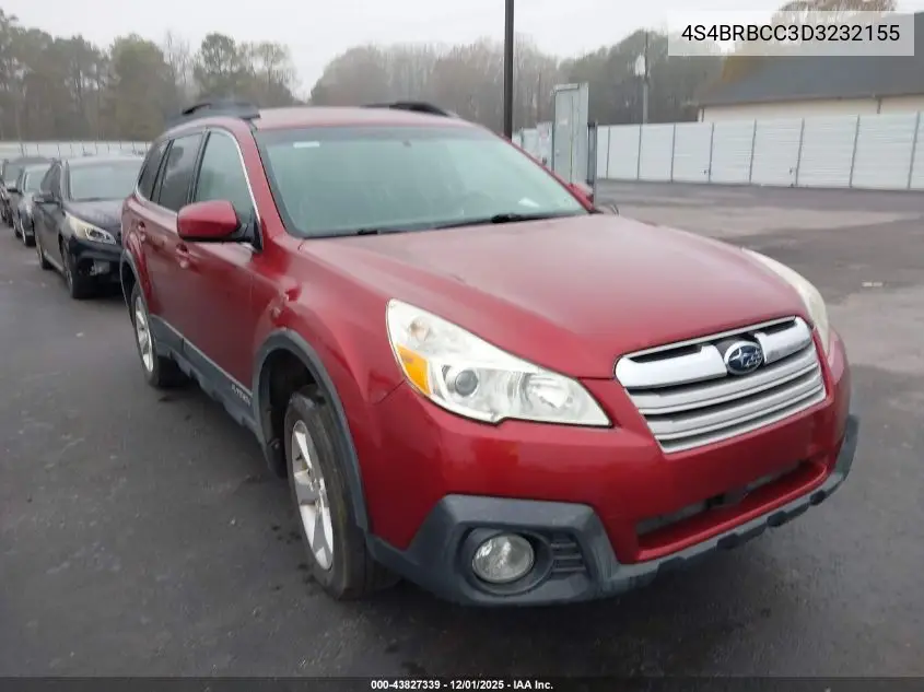 4S4BRBCC3D3232155 2013 Subaru Outback 2.5I Premium